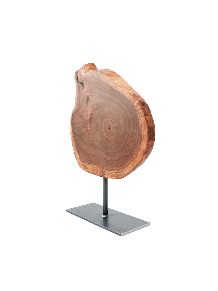 Walnut Wood Slice on Stand Earthly Comfort Home Decor ECH782-1
