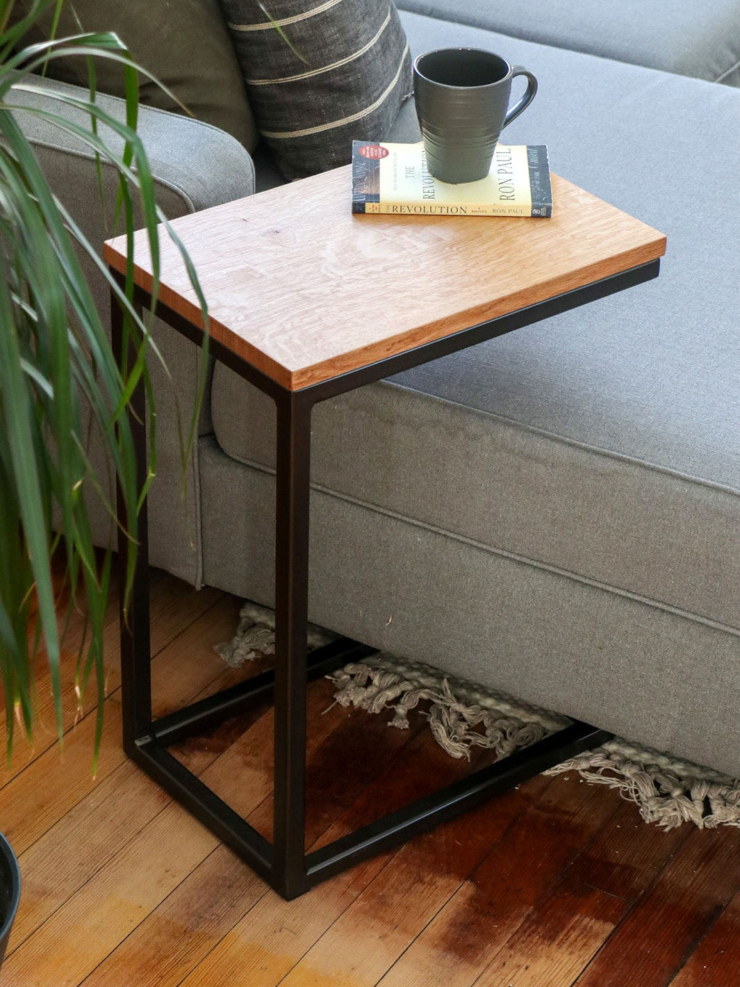 White Oak Modern Side C Table Earthly Comfort Side Tables ECH798-4