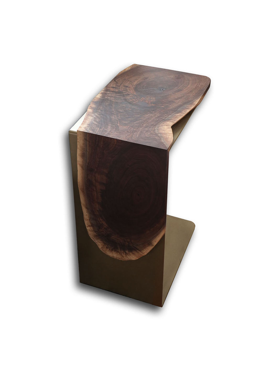 Earthly Comfort Live-Edge Walnut Waterfall Plate C-Table Earthly Comfort Side Tables 