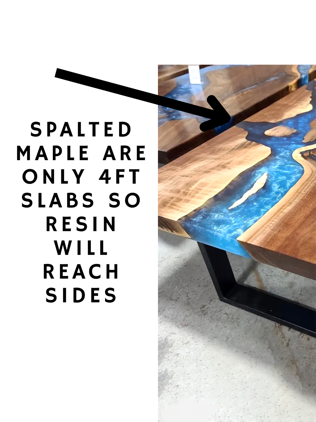 Epoxy River Dining Table 72" x 40" - Custom Order Tina Earthly Comfort Tables 2