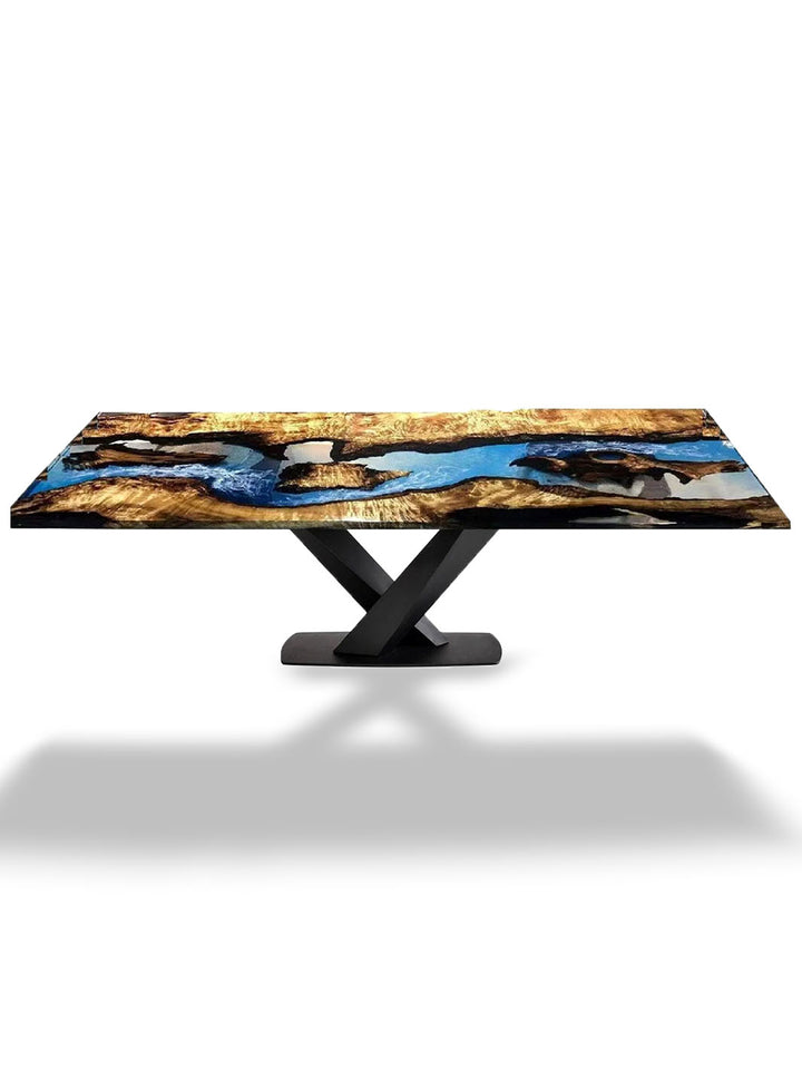 Epoxy River Dining Table 72" x 40" - Custom Order Tina Earthly Comfort Tables 