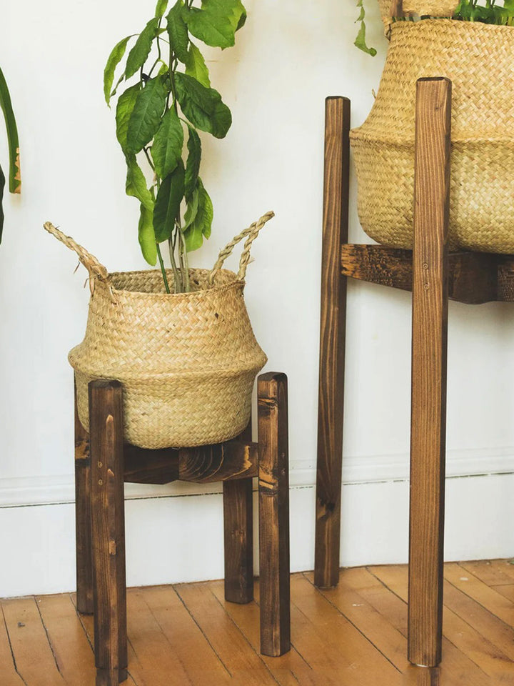 Handcrafted Modern Indoor Wooden Plant Stand FTN Pots & Planters FTN0023-9