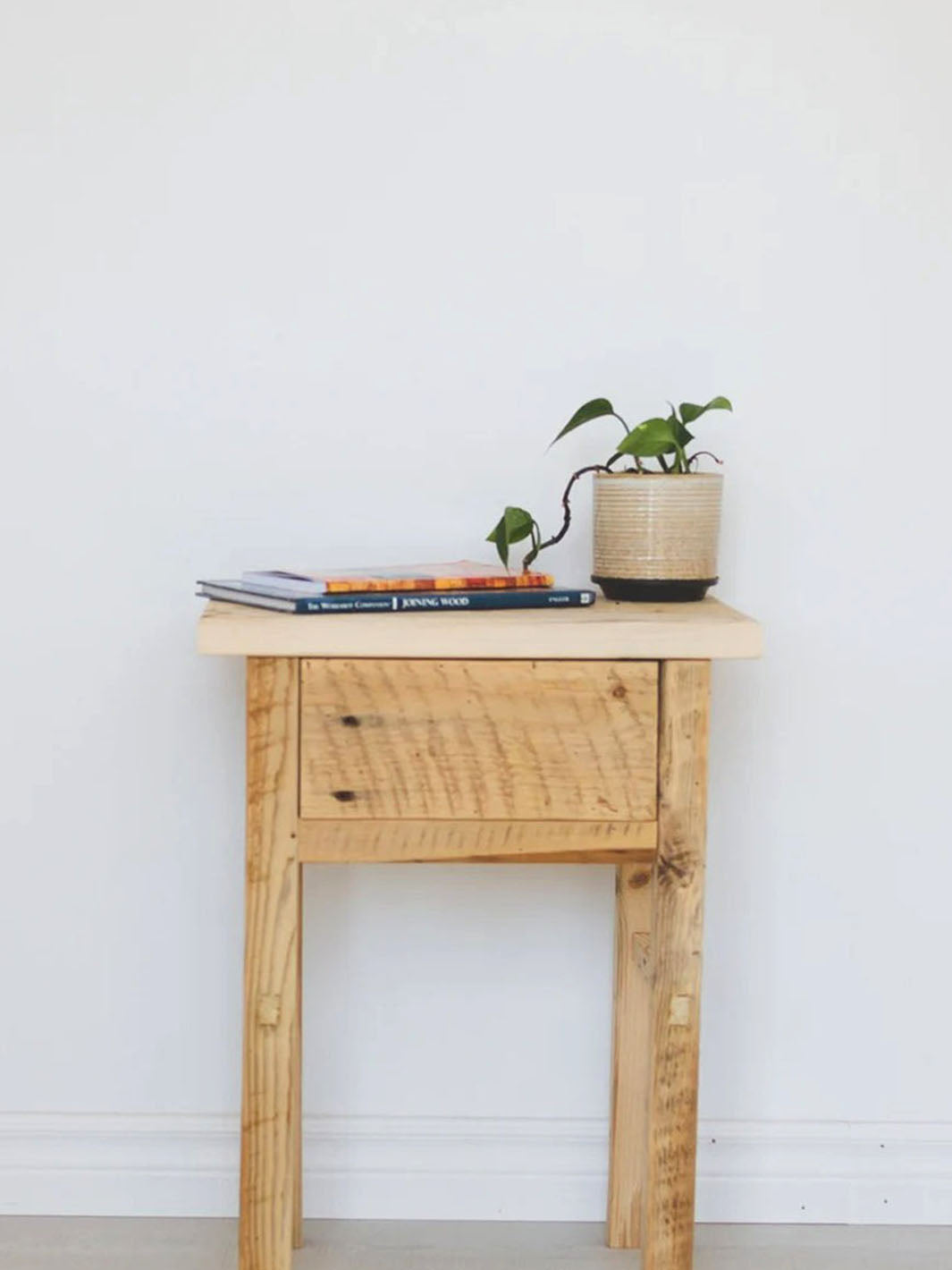 Handcrafted Authentic Reclaimed Barnwood Bedside Table | Salvaged Wood From Prince Edward Island, CA FTN  FTN0051-9