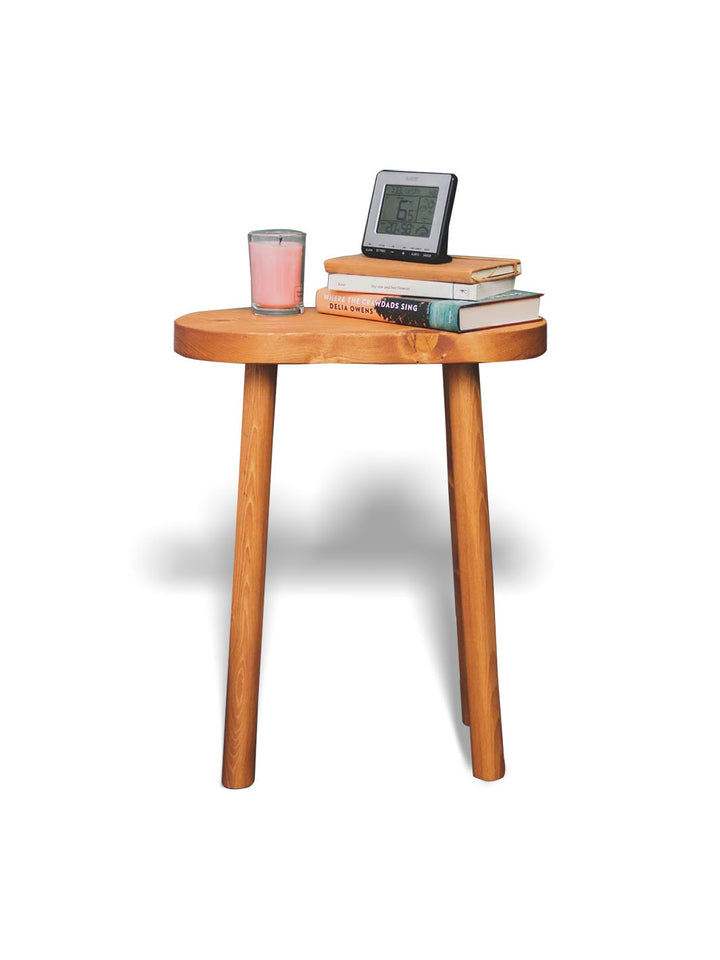 Handcrafted Modern Oval Top Wooden Nightstand End Table | Plant Stand FTN End Tables FTN0057