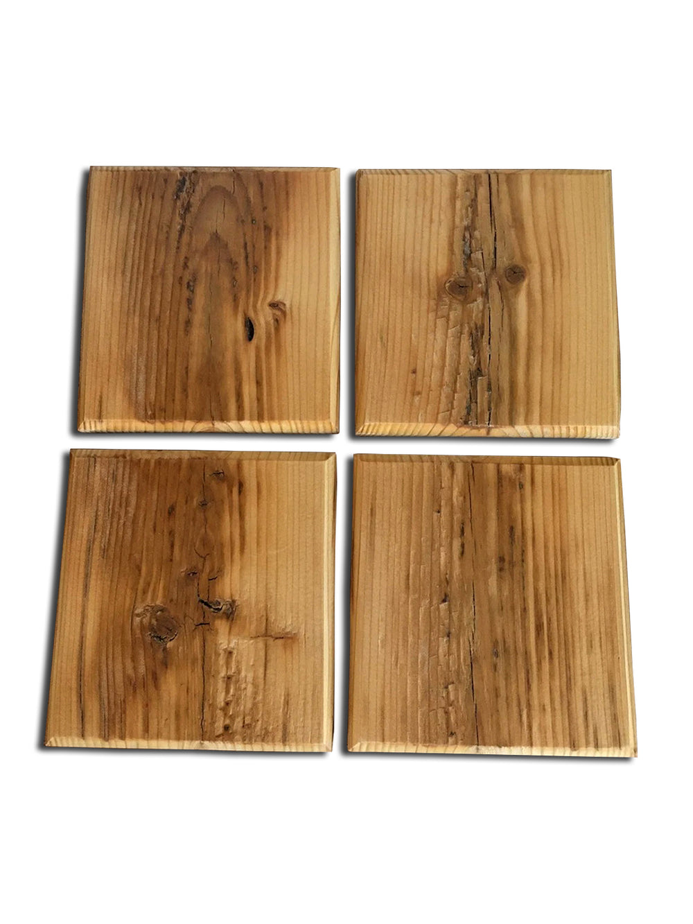 Handcrafted Reclaimed Natural Barnboard Coffee Coasters Set FTN Coasters FTN0061-1