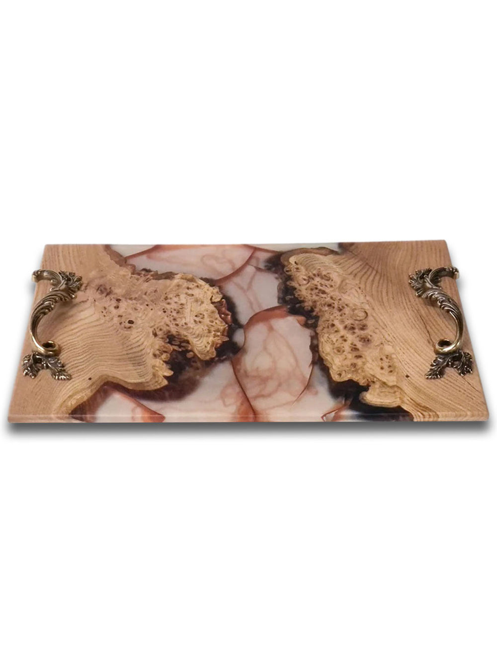 Handcrafted Custom Walnut Epoxy Resin Decorative Charcuterie Board Harden Serving Trays HWC-0637-1