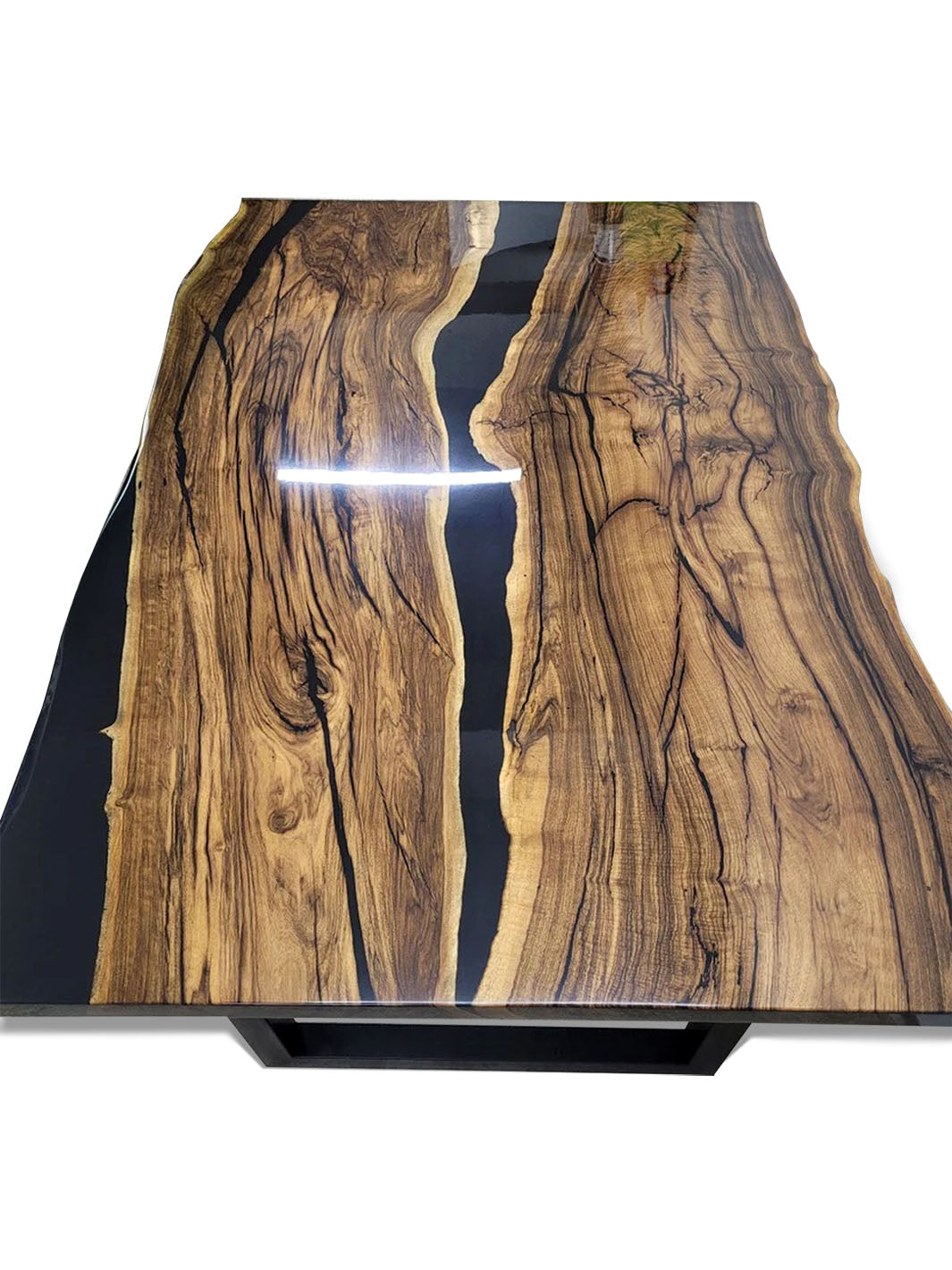 Handcrafted 10 Seater Custom Black Walnut Epoxy Conference Room Tables up to 16 foot Harden Tables HWC-0718