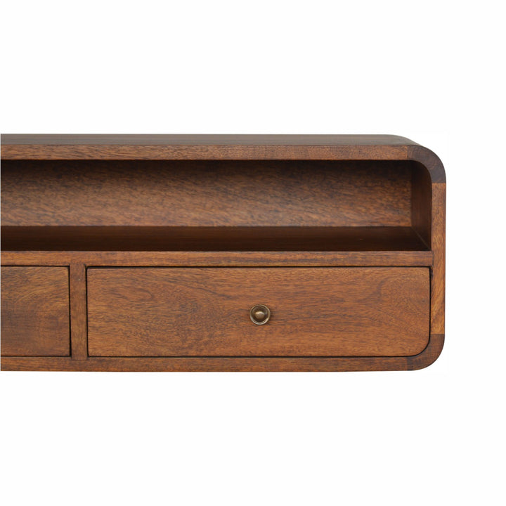 Floating Chestnut Open Console