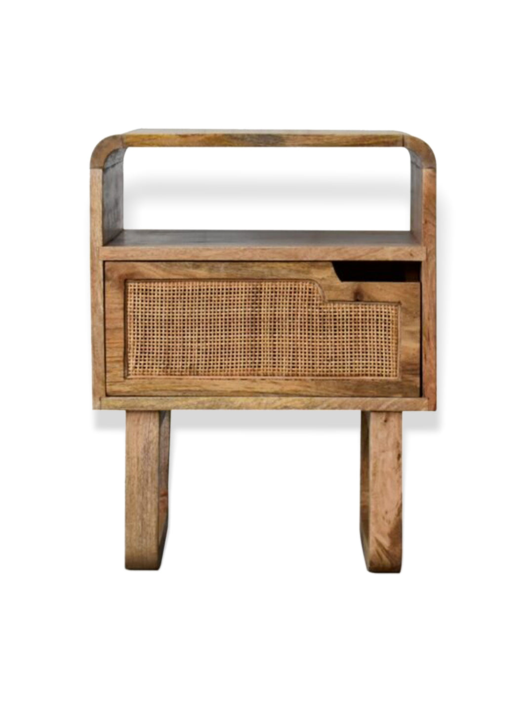 Tallin Wooden Bedside w/ U-Shaped Legs Artisan Furniture Nightstands IN1799-1