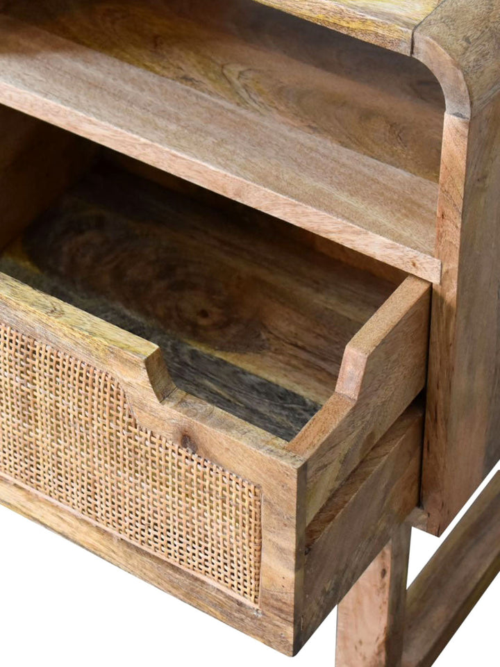 Tallin Wooden Bedside w/ U-Shaped Legs Artisan Furniture Nightstands IN1799-6