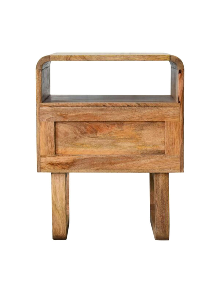 Tallin Wooden Bedside w/ U-Shaped Legs Artisan Furniture Nightstands IN1799-7