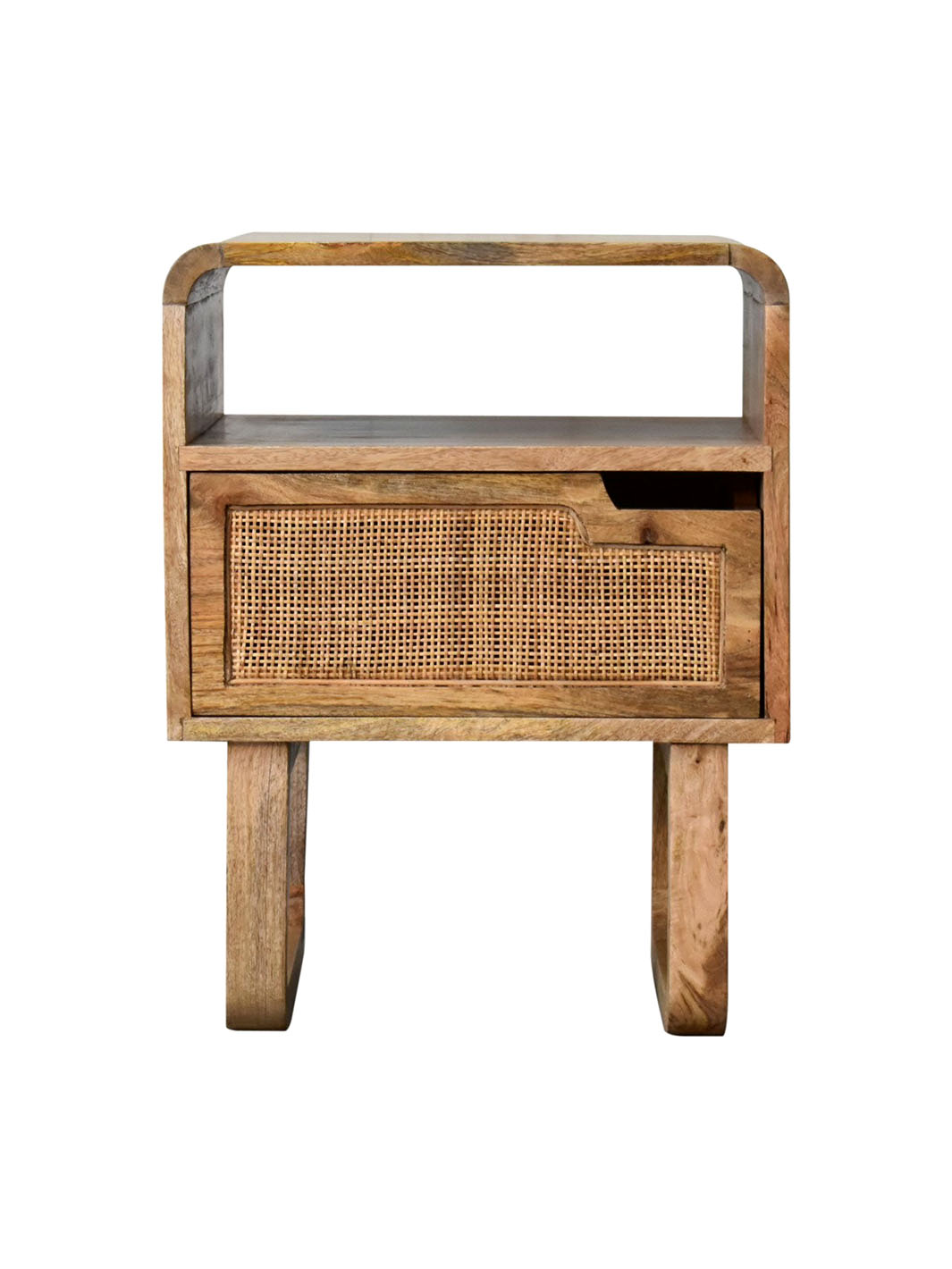 Tallin Wooden Bedside w/ U-Shaped Legs Artisan Furniture Nightstands IN1799-9