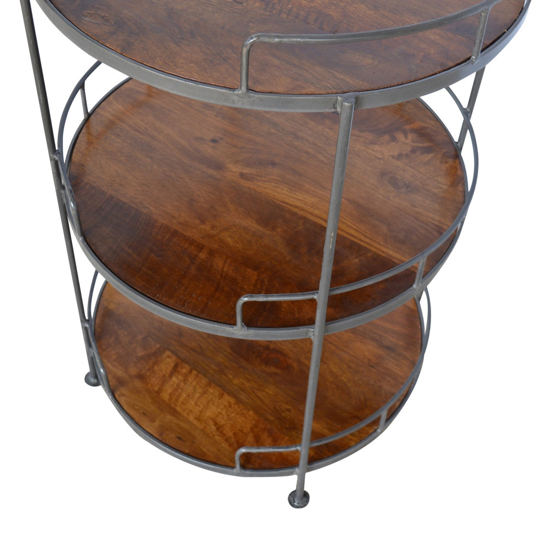 Artisan Furniture Serving Trays Industrial Round Butler Tray Table