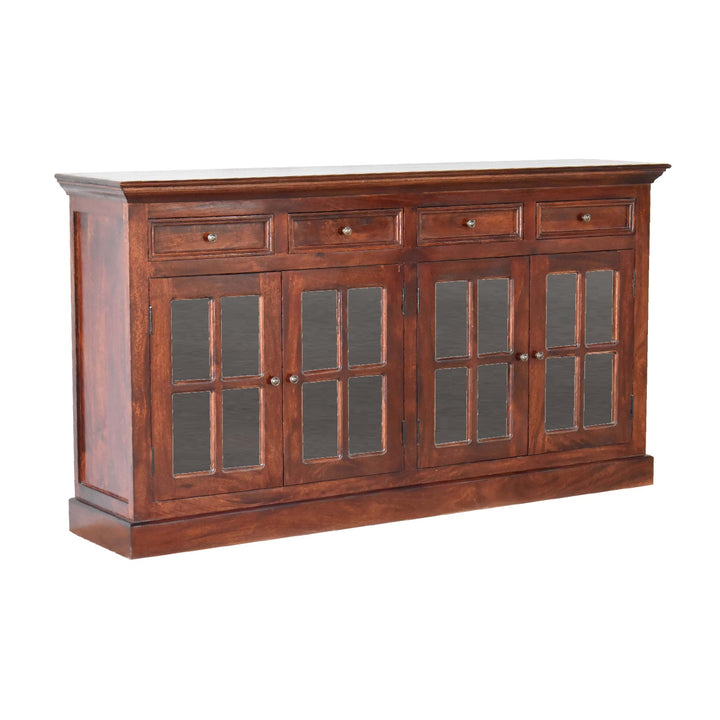 Artisan Furniture Large Cherry Sideboard with 4 Glazed Doors