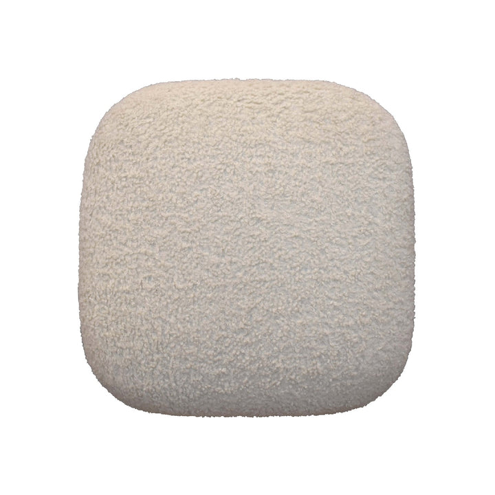 Boucle Cream Square Footstool Artisan Furniture  IN3306-9