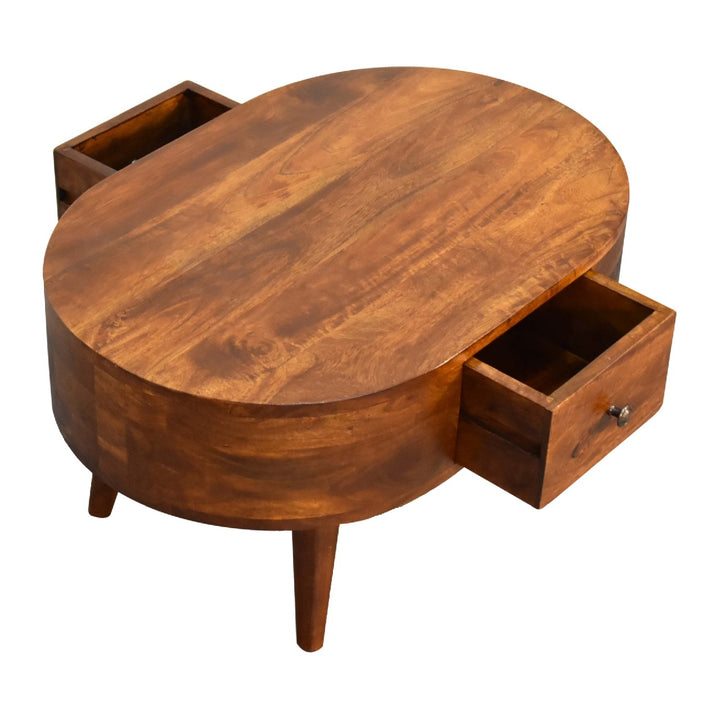 Artisan Furniture Mini Chestnut Rounded Coffee Table