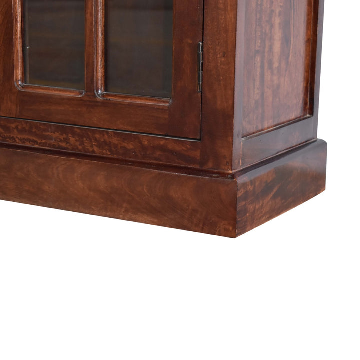 Artisan Furniture Cherry Tall Cabinet with Glazed Doors