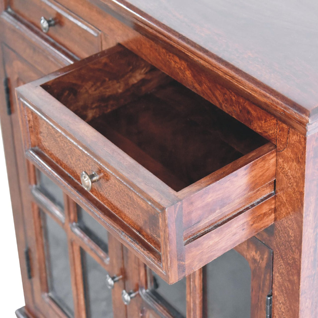 Artisan Furniture Cherry Cabinet with Glazed Doors