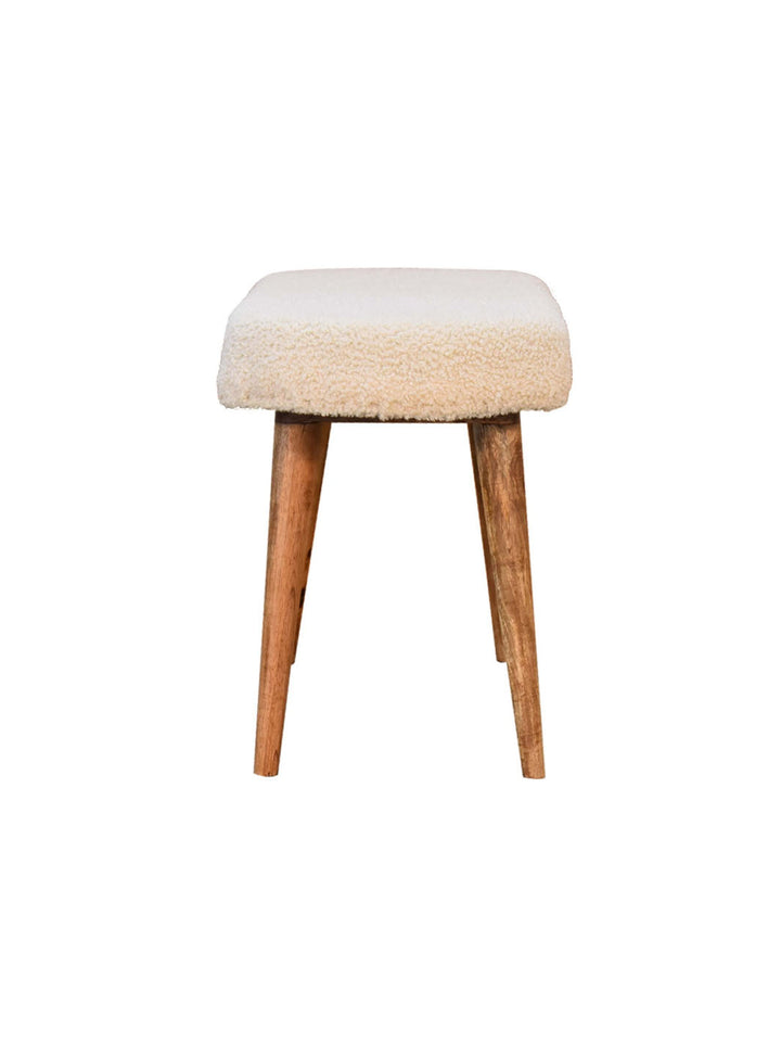 Boucle Cream Nordic Bench Artisan Furniture  IN3435-3