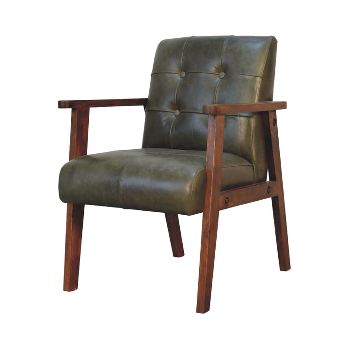 Artisan Furniture Olive Buffalo Leather Accent Chair