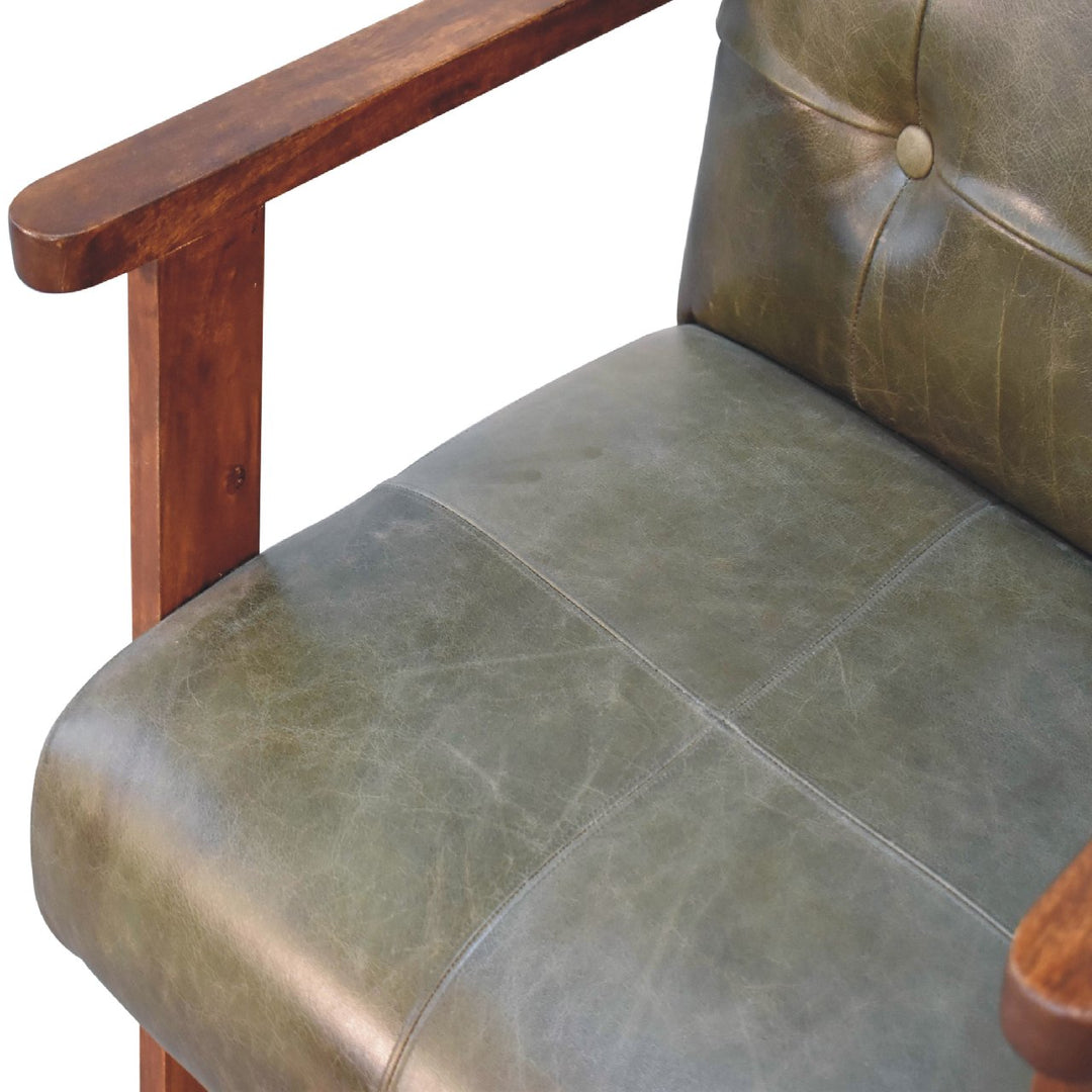 Artisan Furniture Olive Buffalo Leather Accent Chair