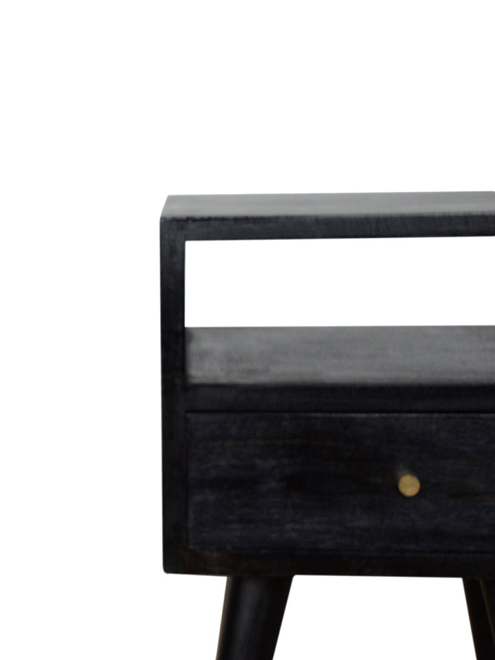Mini Ash Black Bedside Artisan Furniture  IN967-5