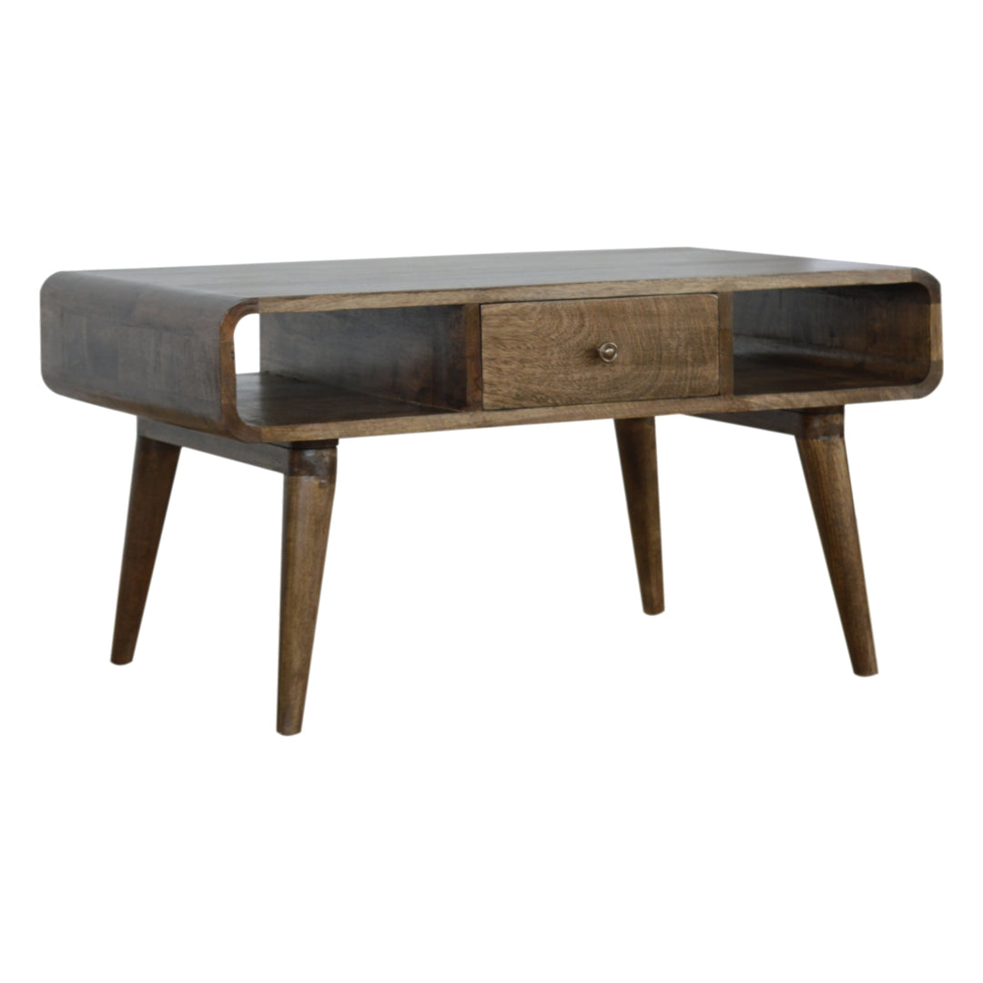 Artisan Furniture Coffee Tables Curved Grey Washed Coffee Table IN970