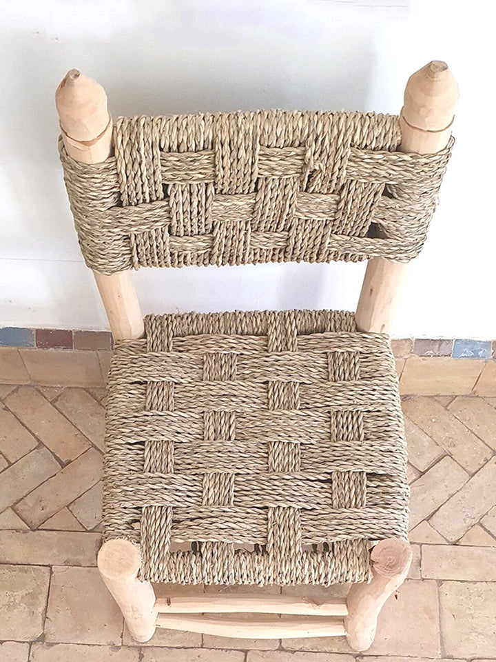 Handcrafted Wooden Children's Chair - Laurel Wood & Ropes
