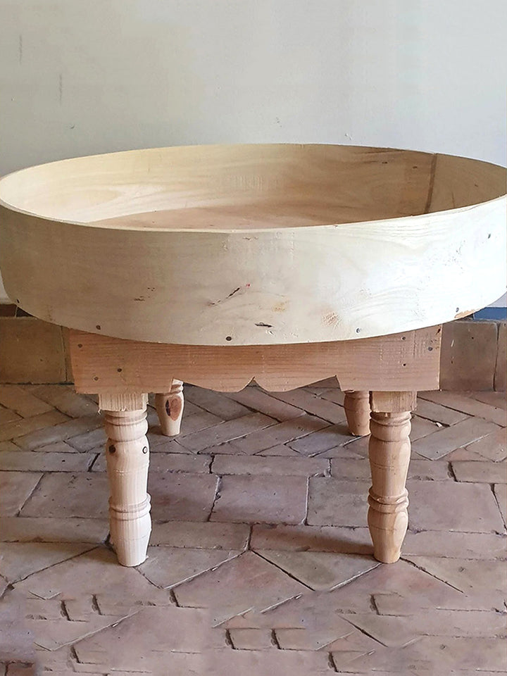Handcrafted Natural Wood Berber Coffee Table