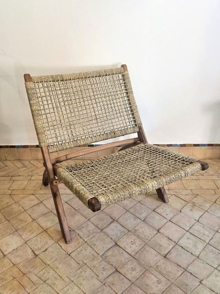 Handcrafted Artisanal Moroccan Drowned Wooden Armchair Libitii Chairs LIB-0090-2