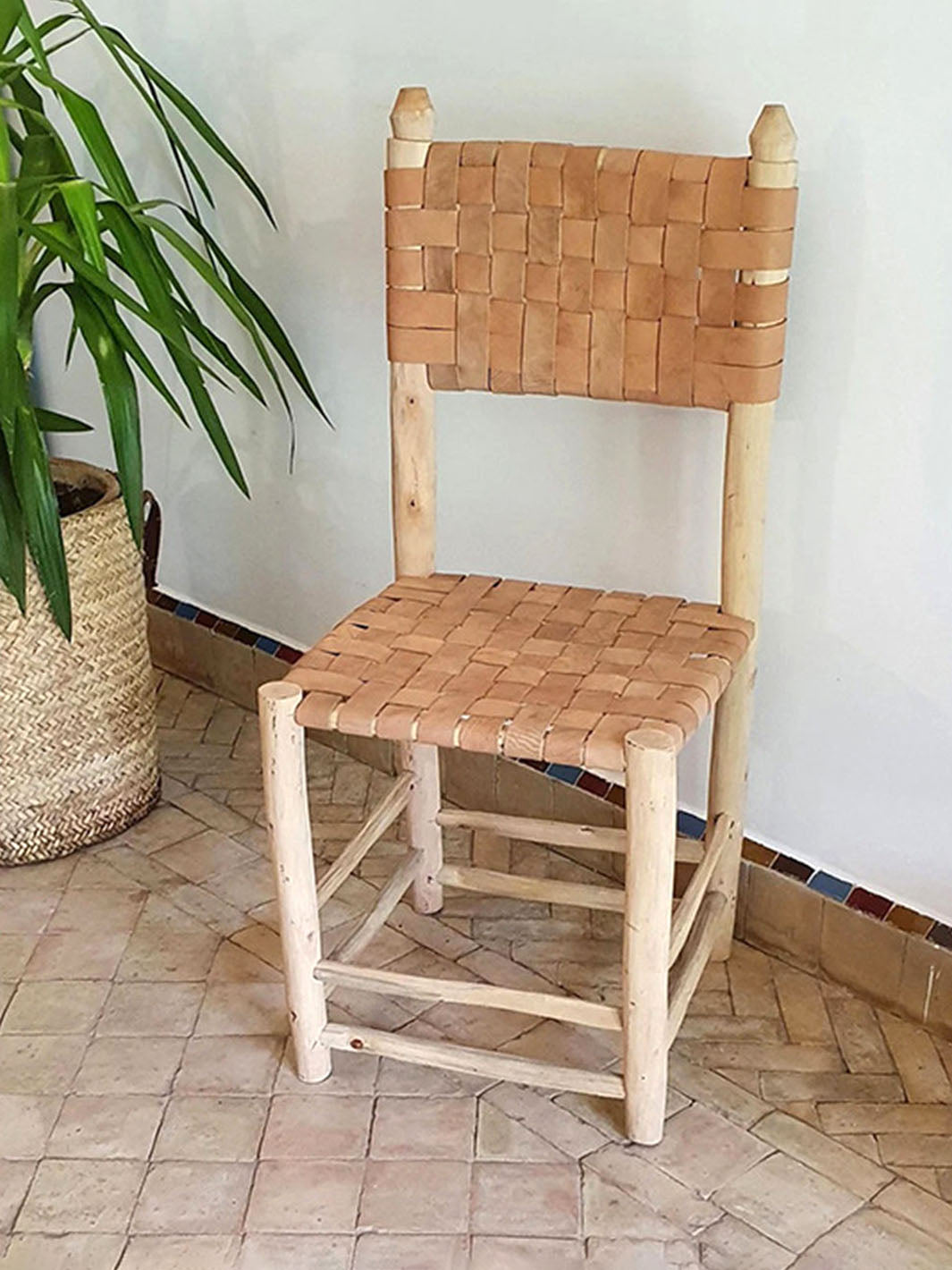 Handcrafted Artisanal Moroccan Laurel Wooden Chair Libitii Chairs LIB-0101-2