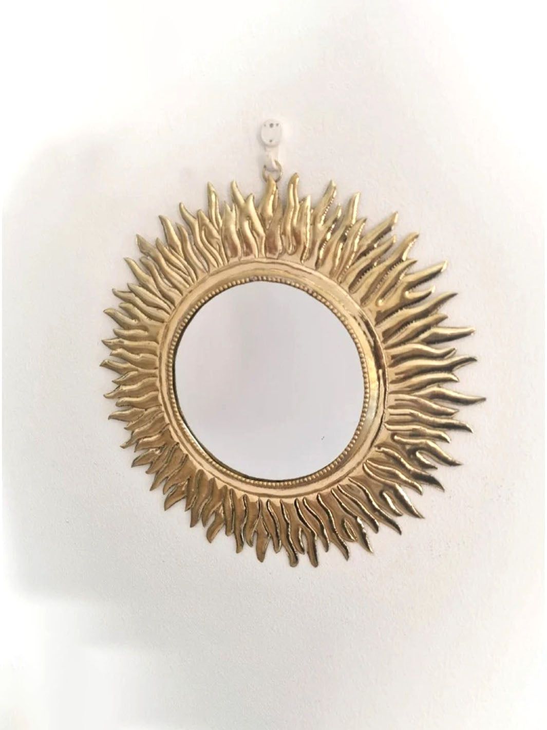 Handcrafted Brass Sun Wall Circle Mirror Libitii Mirrors LIB-0127-2