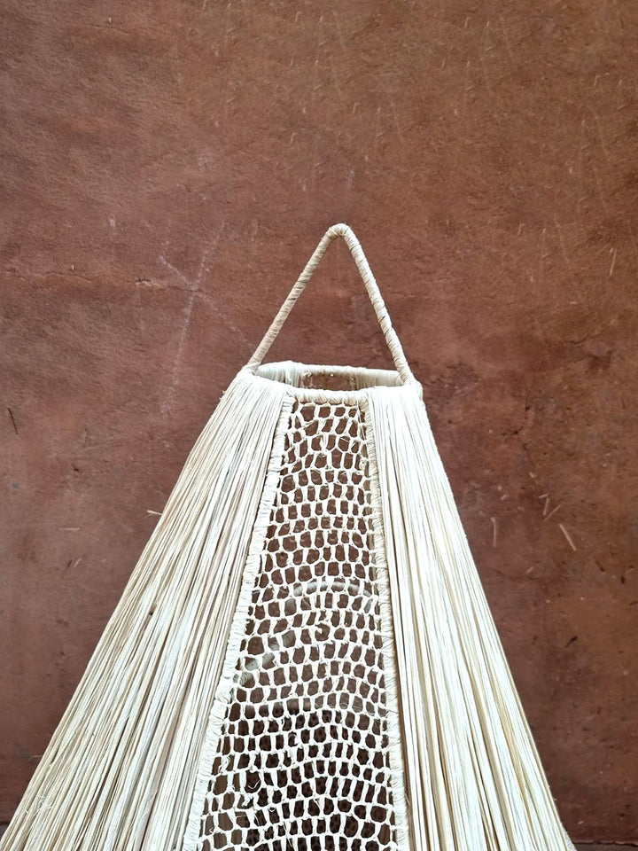 Handcrafted Authentic Braided Raffia Bell Pendant Light Libitii Ceiling Light Fixtures LIB-0178-5
