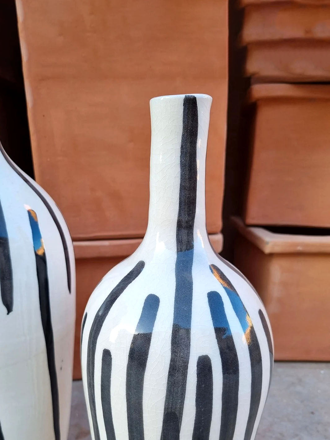 Handcrafted Authentic Ceramic Enamelled Vase Libitii Vases LIB-0179-3
