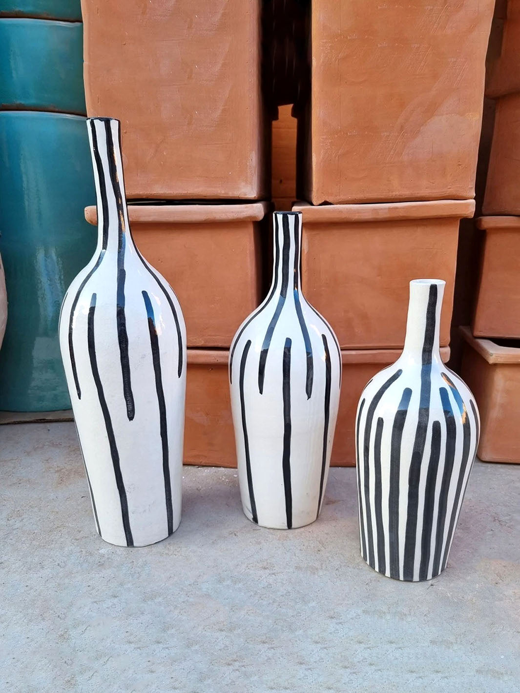 Handcrafted Authentic Ceramic Enamelled Vase Libitii Vases LIB-0179-4