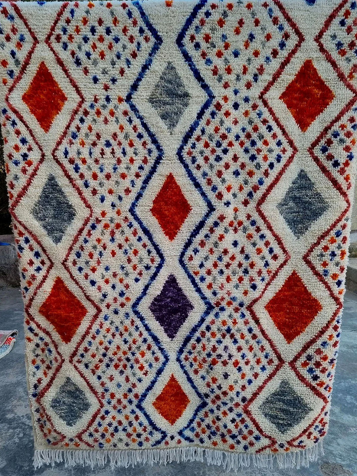 Handcrafted Berber Azilal Carpet Rug | 1.46x2.56m / 4.7x8.3ft Libitii wool LIB1004-3