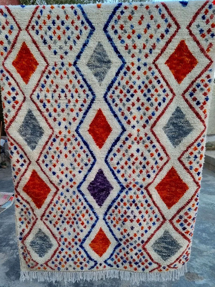Handcrafted Berber Azilal Carpet Rug | 1.46x2.56m / 4.7x8.3ft Libitii wool LIB1004-6