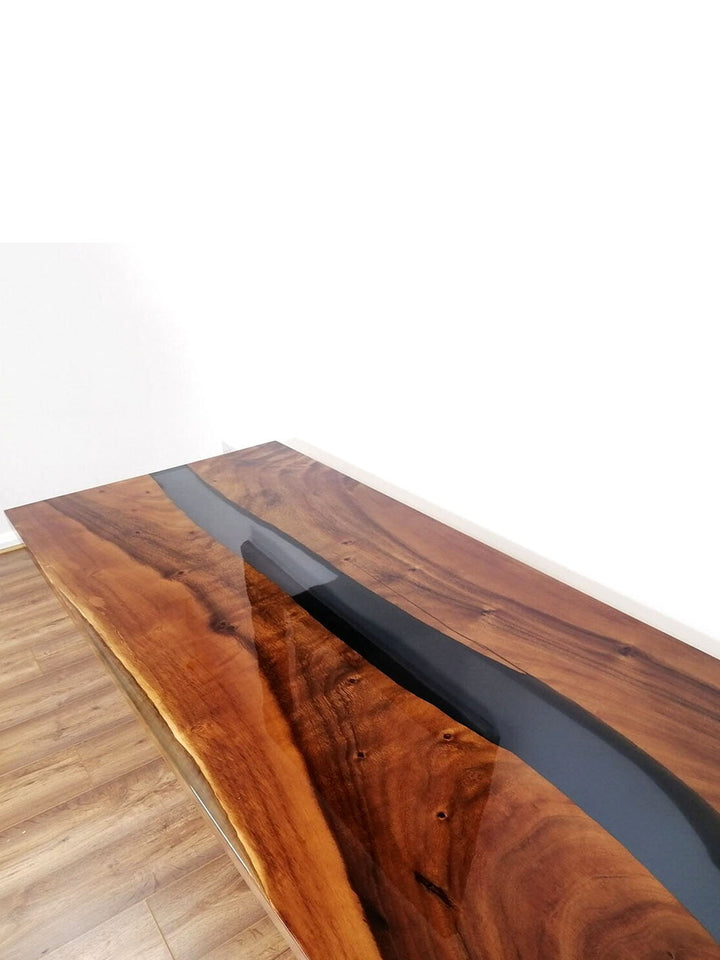Epoxy Resin Wooden Dining Table | Rosewood Slabs & Resin | 170x70cm Made 4 Decor Tables MDR0004-3