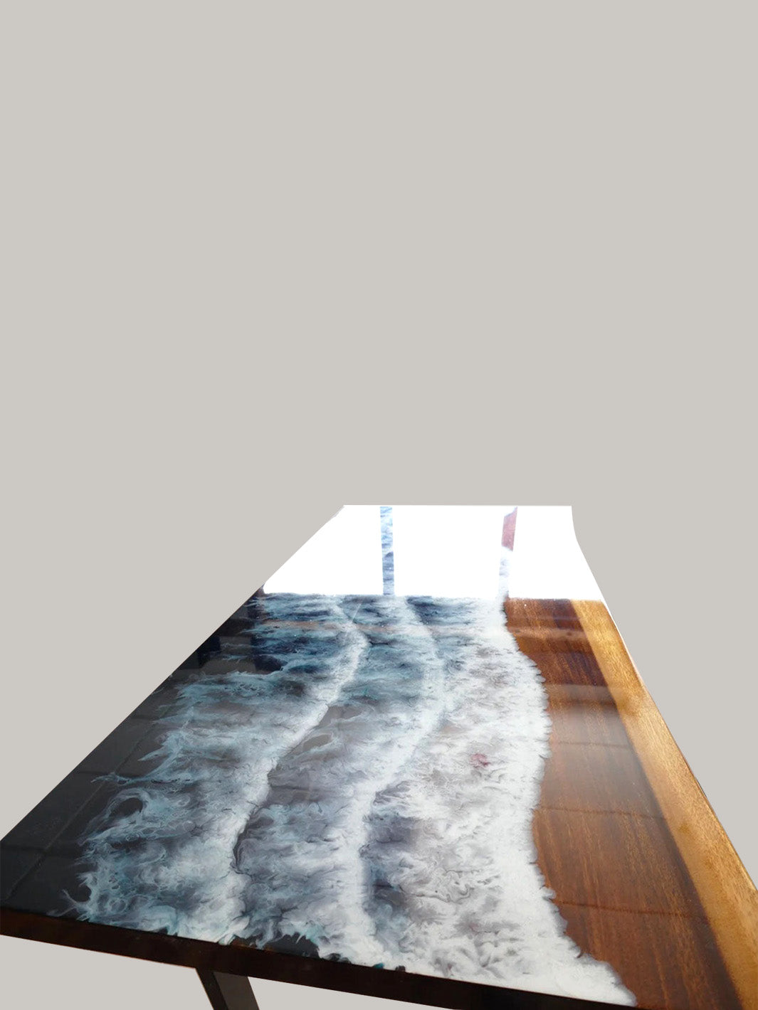 Handcrafted River Beach Epoxy Resin Wooden Coffee Table | 150x55cm Made 4 Decor Tables MDR0005-2
