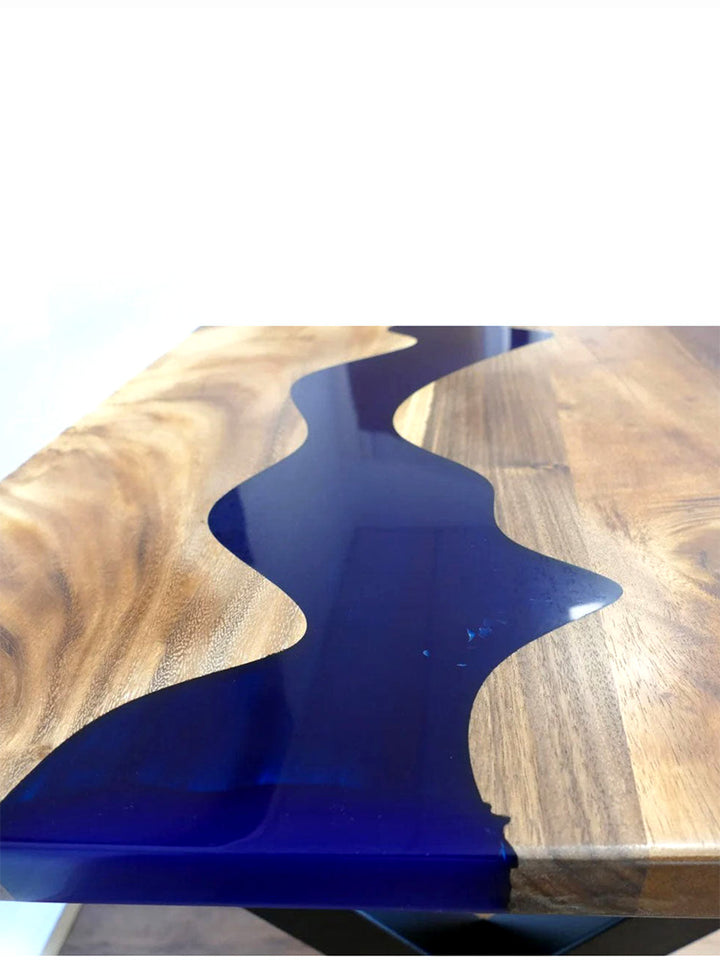 Handcrafted River Beach Epoxy Resin Wooden Coffee Table | 4ft x 2ft Made 4 Decor Tables MDR0007-4