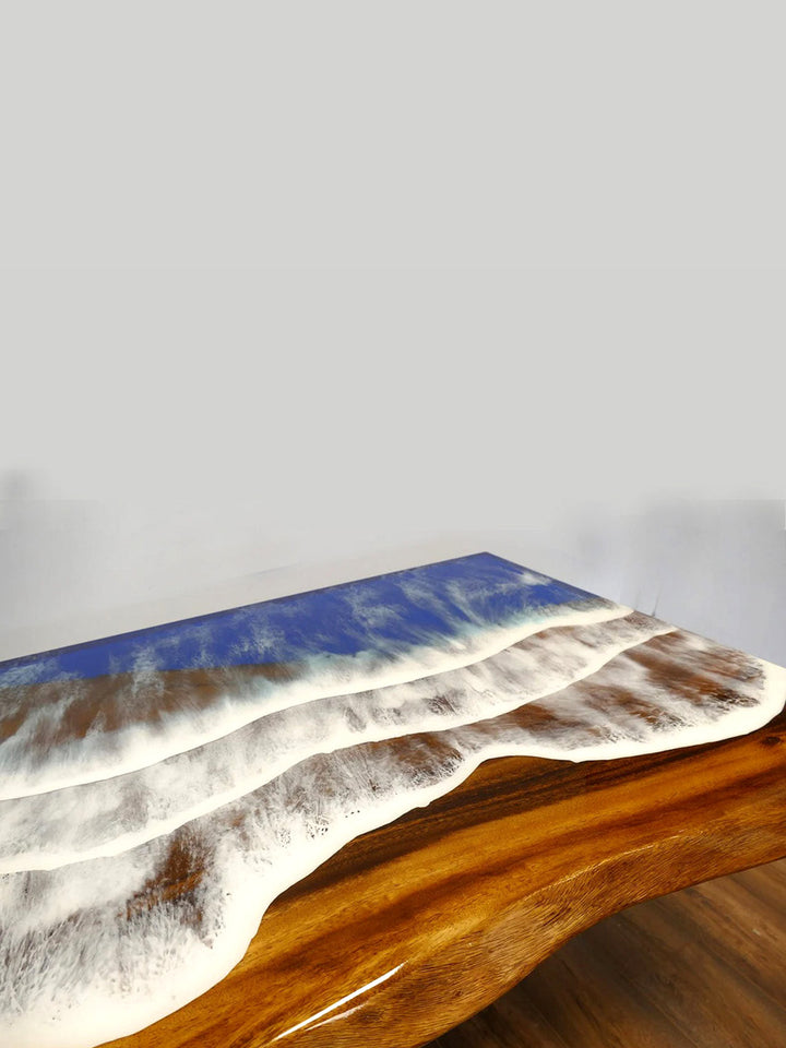 Handcrafted River Beach Epoxy Resin Wooden Dining Table | 180x80cm Made 4 Decor Tables MDR0011-7