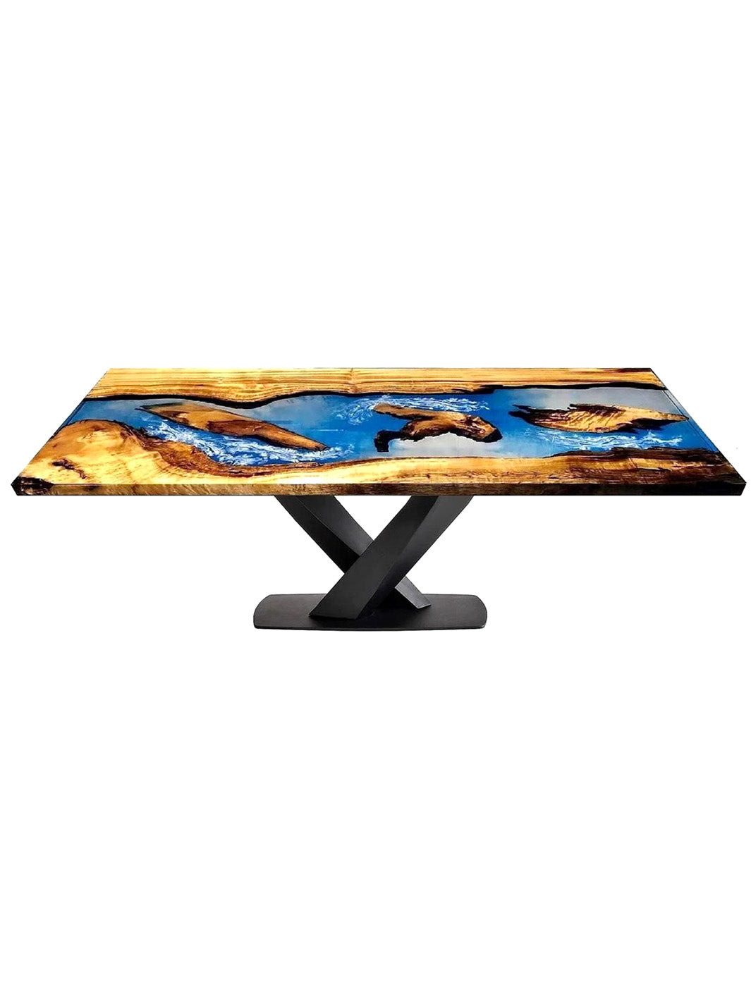 Handcrafted River Beach Epoxy Resin Wooden Coffee Table| 150x60cm Made 4 Decor Tables MDR0015-4