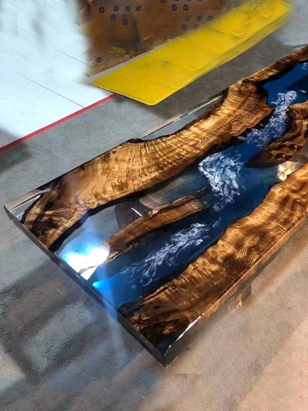 Handcrafted River Beach Epoxy Resin Wooden Coffee Table| 150x60cm Made 4 Decor Tables MDR0015-7