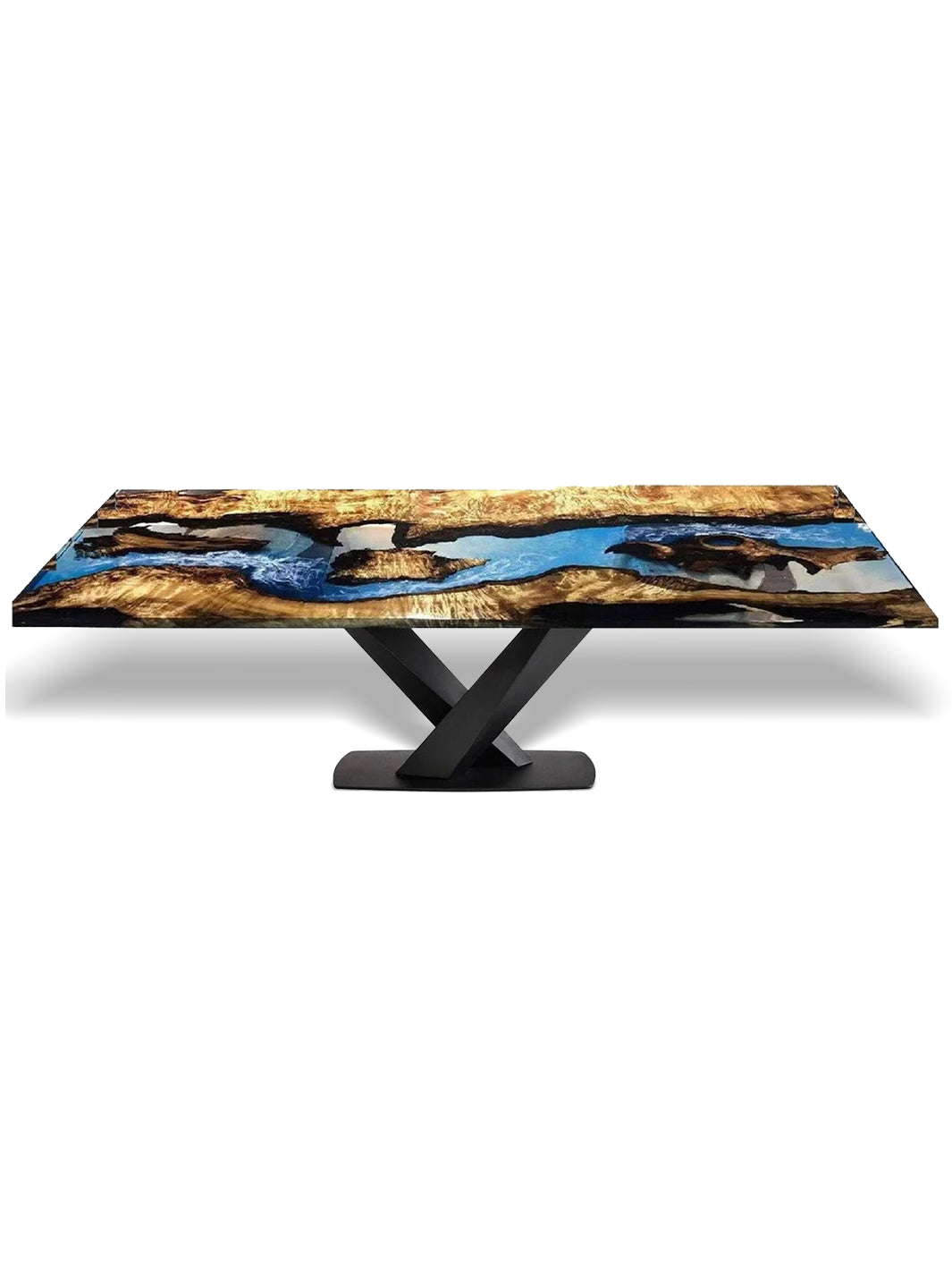 Handcrafted River Beach Epoxy Resin Wooden Coffee Table| 150x60cm Made 4 Decor Tables MDR0015