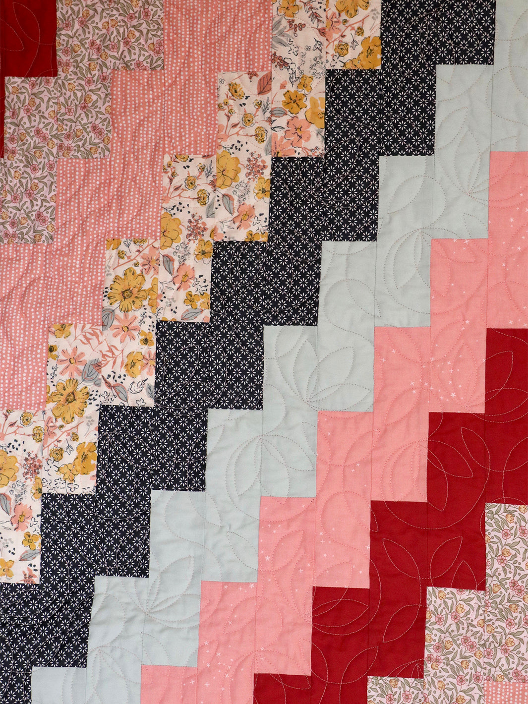 Modern Handmade Baby Quilt - Baby Steps Earthly Comfort Home Decor -1