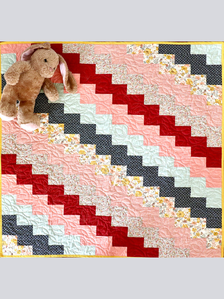 Modern Handmade Baby Quilt - Baby Steps Earthly Comfort Home Decor -7