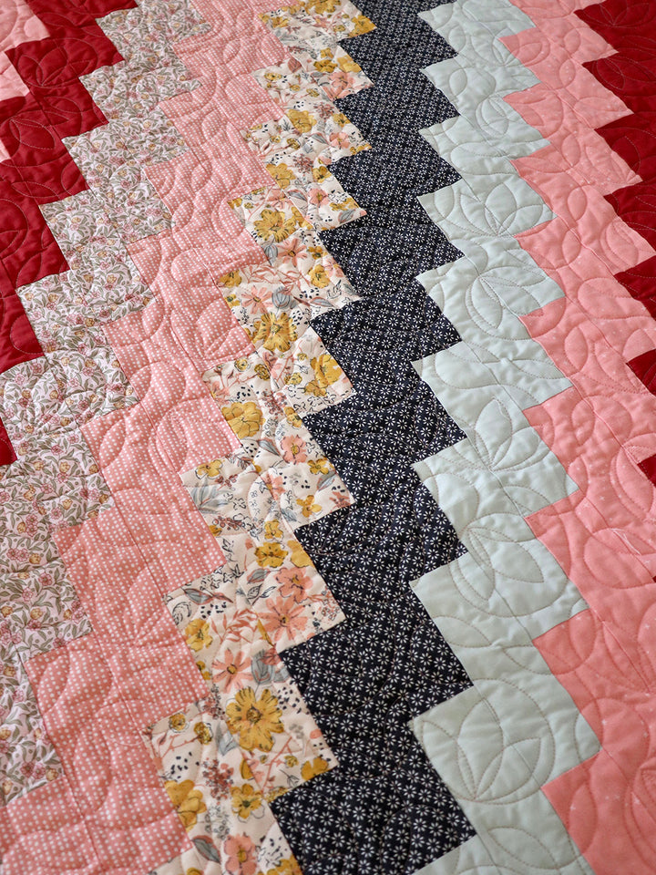 Modern Handmade Baby Quilt - Baby Steps Earthly Comfort Home Decor -8