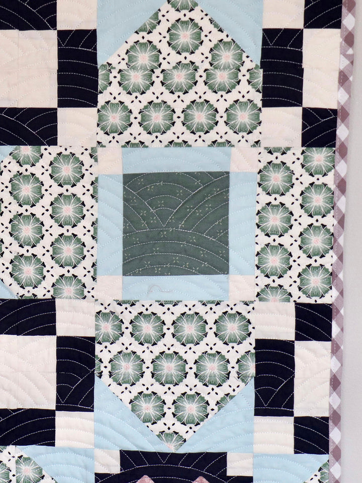 Modern Handmade Baby Quilt - Sweet Nothings Earthly Comfort Home Decor -2