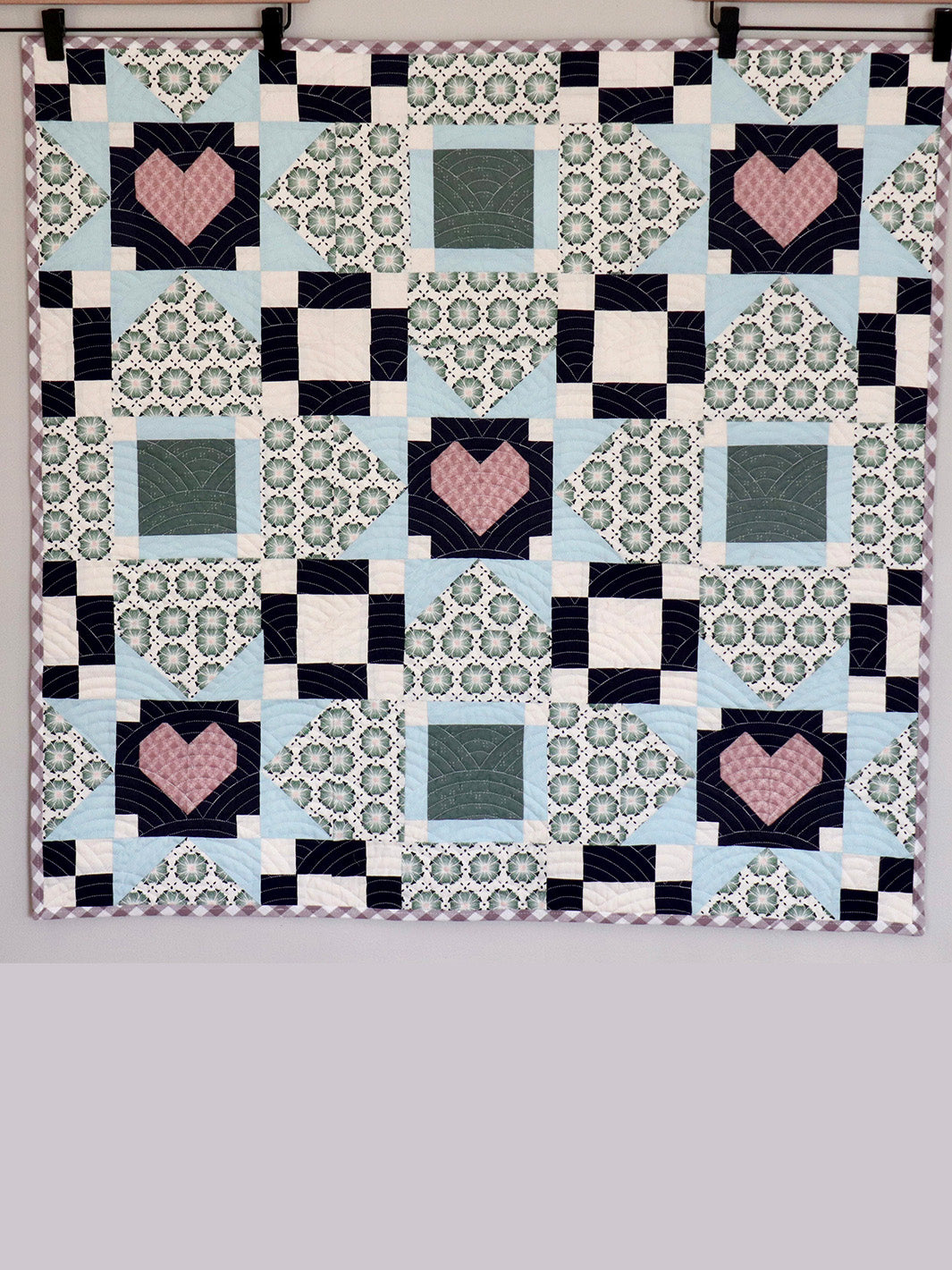 Modern Handmade Baby Quilt - Sweet Nothings Earthly Comfort Home Decor -5