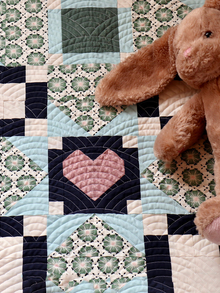 Modern Handmade Baby Quilt - Sweet Nothings Earthly Comfort Home Decor -8